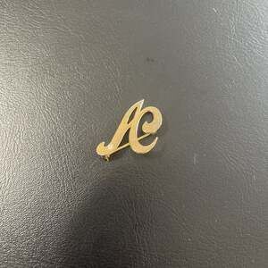 Vintage Gold Tone Script Initial Letter 'A' Brooch Pin